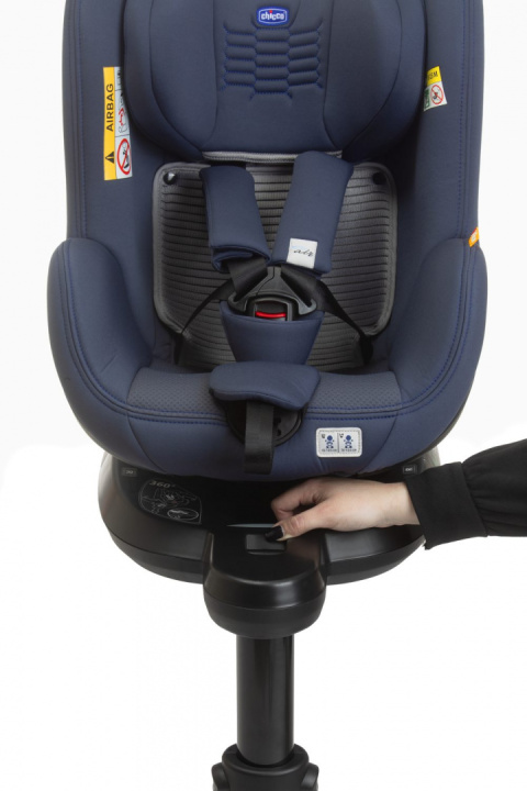 Seat2Fit I-Size Air Chicco od 45 do 105 cm (0–18 kg) tyłem do 4 lat obrotowy fotelik samochodowy - Ink Air