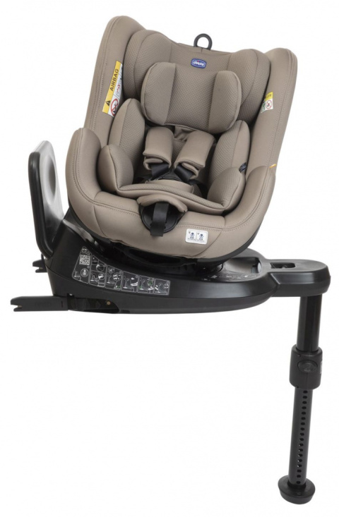 Seat2Fit I-Size Chicco od 45 do 105 cm (0–18 kg) tyłem do 4 lat obrotowy fotelik samochodowy - Desert Taupe