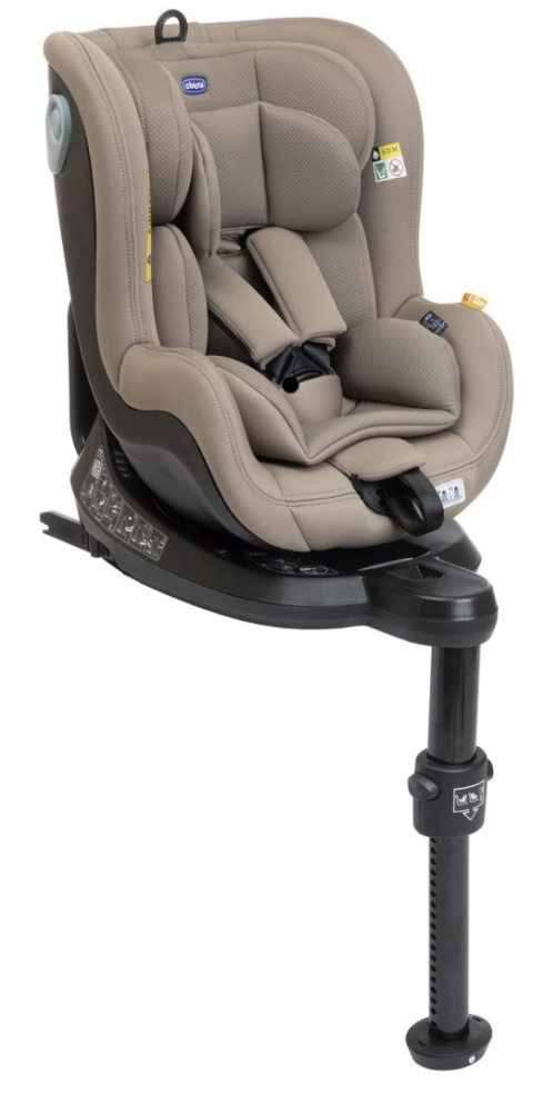 Seat2Fit I-Size Chicco od 45 do 105 cm (0–18 kg) tyłem do 4 lat obrotowy fotelik samochodowy - Desert Taupe