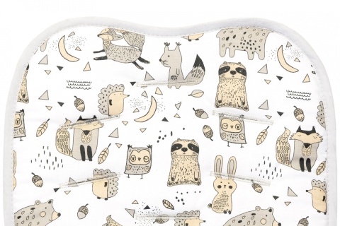 Sensillo Wkładka Deluxe Minky do wózka - LEŚNA FERAJNA