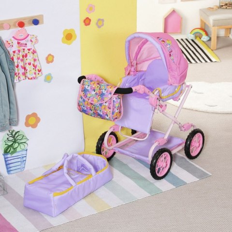 Baby Born Różowy Wózek dla Lalki z Torbą na Akcesoria i Nosidełkiem