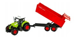 Traktor ciągnik pojazd rolniczy z przyczepą LED + efekty dźwiękowe