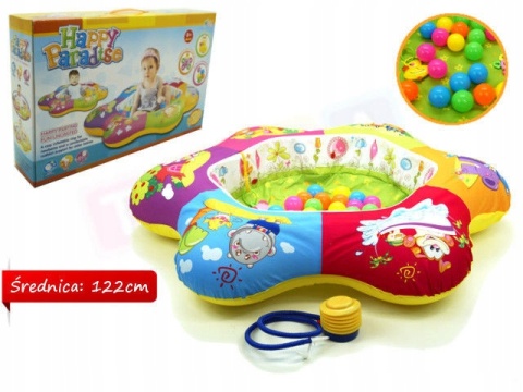 Nadmuchiwana mata dla niemowląt + piłeczki