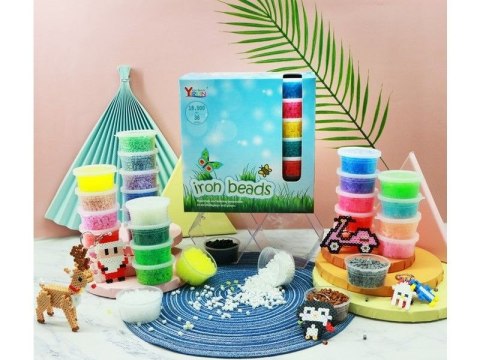 Koraliki Do Prasowania, Prasowanki 18000szt , Prasowanka, Koraliki Uzupełniające Do Prasowanek, 36 Kolorów, Uzupełniacz, Zapas