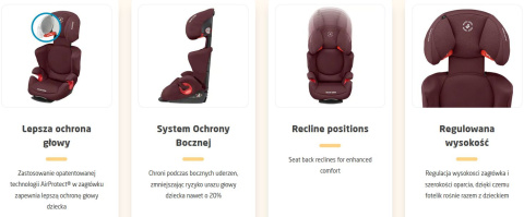 Rodi AP AirProtect MAXI-COSI 15-36kg fotelik samochodowy Air Protect - Authentic Grey