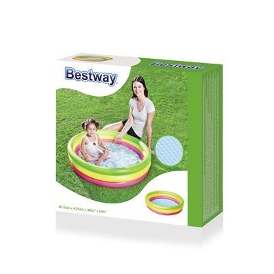 BESTWAY 51104 BASEN DMUCHANY TRZY KOLORY MEDIUM 102cm x 25cm