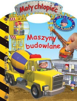 KS44 Maszyny budowlane. Naklejki - Duża plansza. Mały chłopiec
