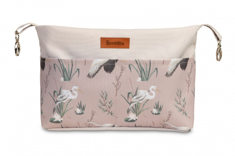 SENSILLO organizer do wózka - RÓŻOWY ŻURAWIE