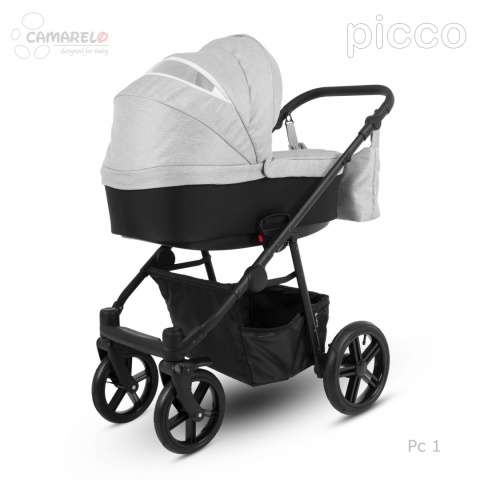 PICCO 3w1 Camarelo lekki wózek wielofunkcyjny do 22 kg, waży tylko 11,9 kg + fotelik KITE 0-13kg Polski Produkt kolor - 01