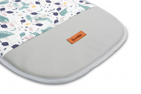 Sensillo Kolorowa Wkładka Velvet do wózka - SZARY ZWIERZĄTKA