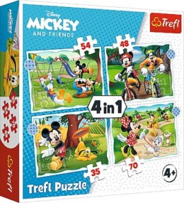 Puzzle 4w1 Fajny dzień Mickiego / Disney Standard Characters 34604 Trefl p8