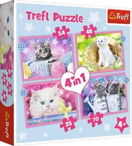 Puzzle 4w1 Zabawne kotki 34396 Trefl p8
