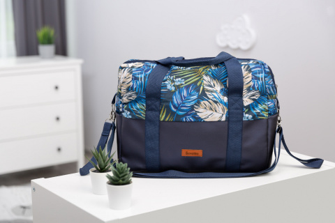 Torba do wózka z ekoskórą Sensillo - GRANATOWY LISKI