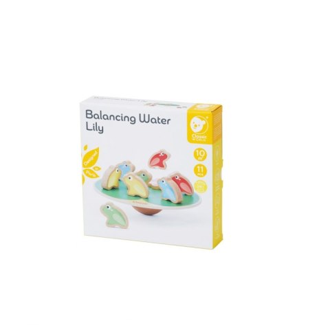 CLASSIC WORLD Drewniana Układanka Klocki Gra Balansująca Lilia Żabki 11 el.
