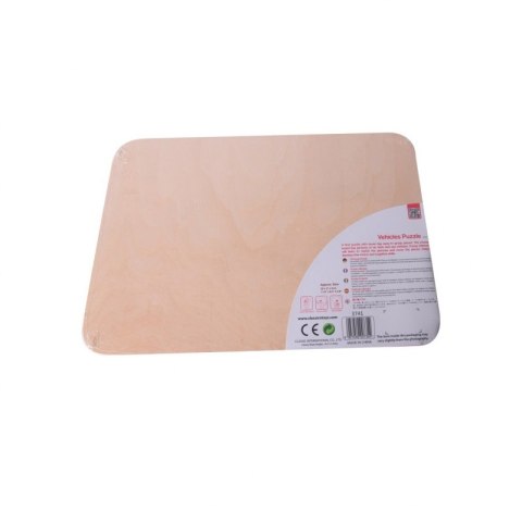 CLASSIC WORLD Drewniana Układanka dla Dzieci Pojazdy Transport Dopasuj Kształty 9 el.