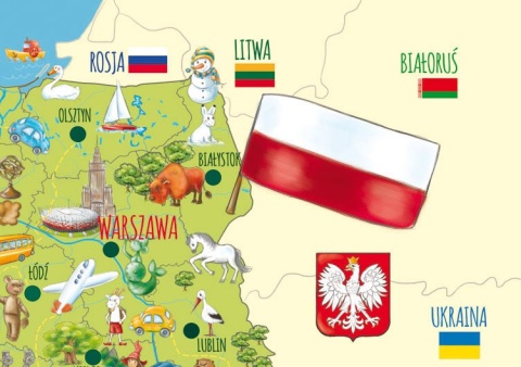 Mapa Polski Naklejka ścienna firmy TULOKO