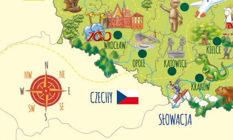 Mapa Polski Naklejka ścienna firmy TULOKO