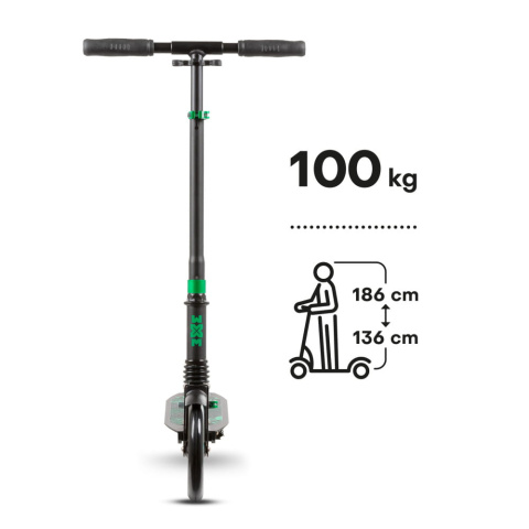 Hulajnoga miejska WXM RSN-B01 do 100 kg - GREEN