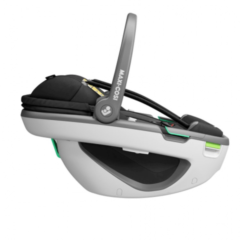 CORAL Maxi-Cosi + Śpiworek za 1zł, fotelik samochodowy I-Size do 75cm 0-12kg - Essential Black