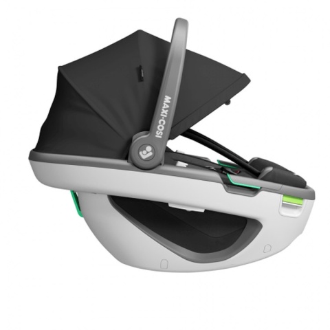 CORAL Maxi-Cosi + Śpiworek za 1zł, fotelik samochodowy I-Size do 75cm 0-12kg - Essential Black