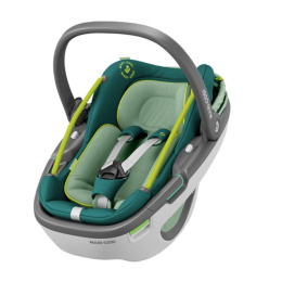 CORAL Maxi-Cosi + Śpiworek za 1zł, fotelik samochodowy I-Size do 75cm 0-12kg - Neo Green