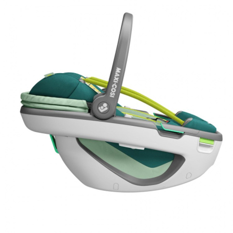 CORAL Maxi-Cosi + Śpiworek za 1zł, fotelik samochodowy I-Size do 75cm 0-12kg - Neo Green