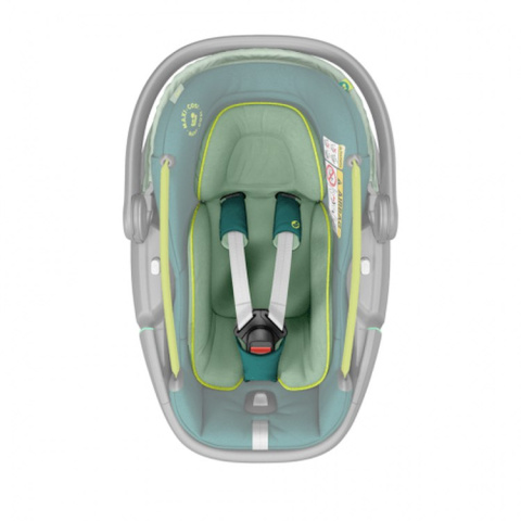 CORAL Maxi-Cosi + Śpiworek za 1zł, fotelik samochodowy I-Size do 75cm 0-12kg - Neo Green