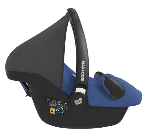 ROCK Maxi-Cosi + Śpiworek za 1zł, fotelik samochodowy I-Size do 75cm 0-13kg - Essential Blue