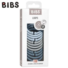 BIBS LOOPS 12-PACK - BABY BLUE & CLOUD & PETROL