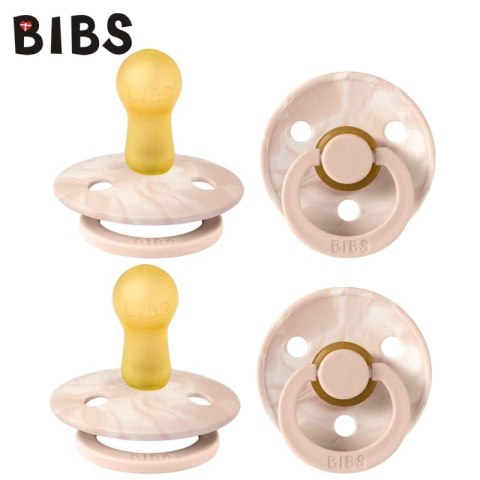 BIBS COLOUR TIE DYE 2-PACK BLUSH IVORY & BLUSH IVORY M Smoczek Uspokajający kauczuk Hevea