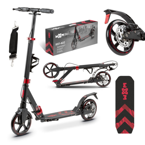 Hulajnoga miejska z hamulcem tarczowym WXM RST-A02 do 100 kg - RED