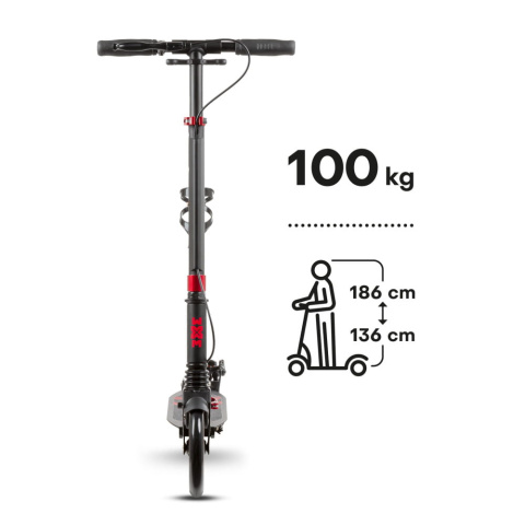 Hulajnoga miejska z hamulcem tarczowym WXM RST-A02 do 100 kg - RED