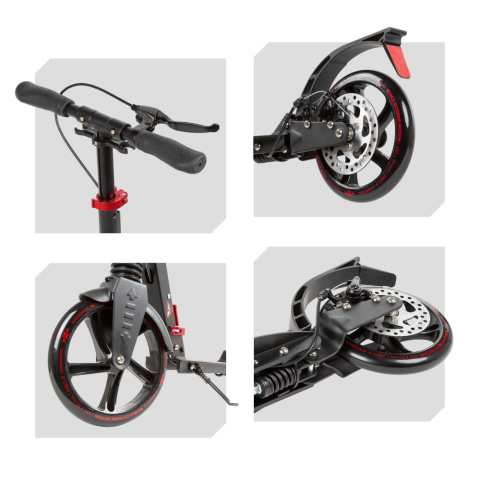 Hulajnoga miejska z hamulcem tarczowym WXM RST-A02 do 100 kg - RED