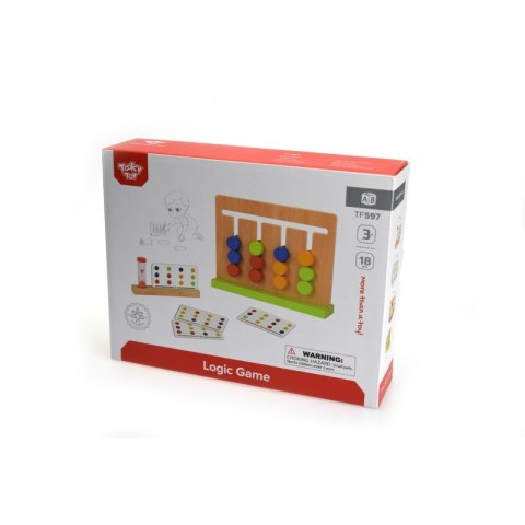TOOKY TOY Gra Logiczna Układanka na Czas Kolory 30 Wzorów 18 el.