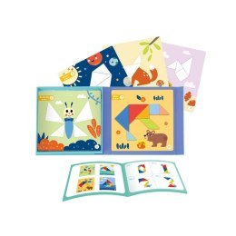 TOOKY TOY Puzzle Tangram Układanka dla Dzieci Nauka Kształtów Figury Kształty 18el.