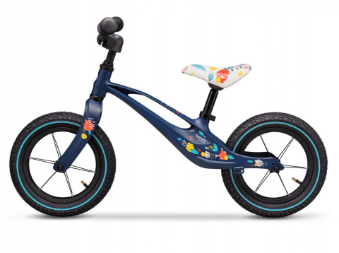 BART AIR Lionelo rowerek biegowy 2 lata+ 12 cali do 30kg magnezowa rama, pompowane koła - BLUE NAVY