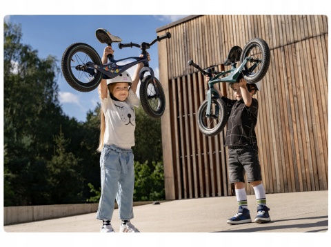 BART AIR Lionelo rowerek biegowy 2 lata+ 12 cali do 30kg magnezowa rama, pompowane koła - BLUE NAVY