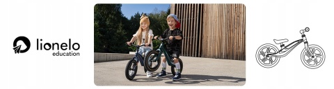 BART AIR Lionelo rowerek biegowy 2 lata+ 12 cali do 30kg magnezowa rama, pompowane koła - BLUE NAVY