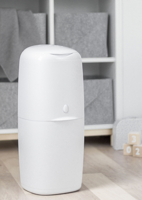 Zestaw Niania elektroniczna audio monitor ruchu czujnik AC127 + Gratis Classic (1+3) pojemnik na pieluchy Angelcare