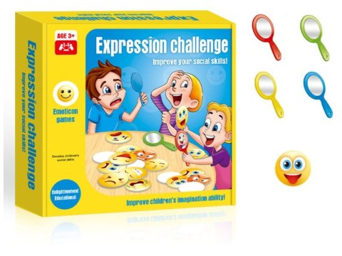 Towarzyska Gra Emotikony, Lusterko + Karty Emocji