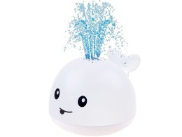 Wieloryb tryskający zabawka do kąpieli LED biały