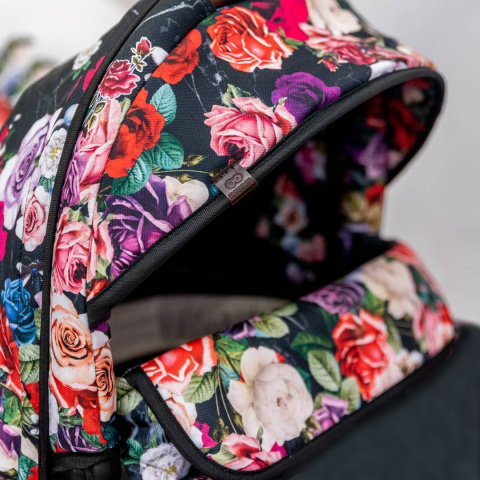 MUSSE 2w1 BabyActive wózek głęboko-spacerowy - Dark Rose / stelaż Nikiel