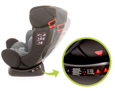 4Baby FREEWAY Fotelik samochodowy 0-25 kg - BLACK