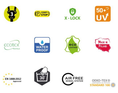 MUSSE 2w1 BabyActive wózek głęboko-spacerowy - Ultra LILAC / stelaż Chrom