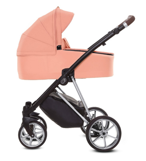 MUSSE 3w1 BabyActive wózek głęboko-spacerowy + fotelik samochodowy Kite 0-13kg - Ultra APRICOT / stelaż Chrom