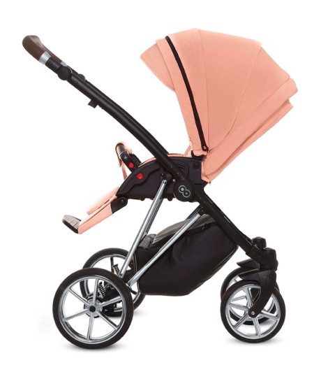 MUSSE 3w1 BabyActive wózek głęboko-spacerowy + fotelik samochodowy Kite 0-13kg - Ultra APRICOT / stelaż Chrom