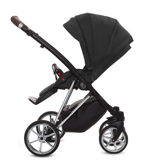 MUSSE 3w1 BabyActive wózek głęboko-spacerowy + fotelik samochodowy Kite 0-13kg - Ultra BLACK / stelaż Chrom