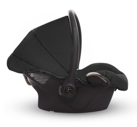 MUSSE 3w1 BabyActive wózek głęboko-spacerowy + fotelik samochodowy Kite 0-13kg - Ultra BLACK / stelaż Chrom