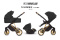 MUSSE 3w1 BabyActive wózek głęboko-spacerowy + fotelik samochodowy Kite 0-13kg - Ultra BLACK / stelaż Gold