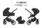 MUSSE 3w1 BabyActive wózek głęboko-spacerowy + fotelik samochodowy Kite 0-13kg - Ultra BLACK / stelaż Nikiel